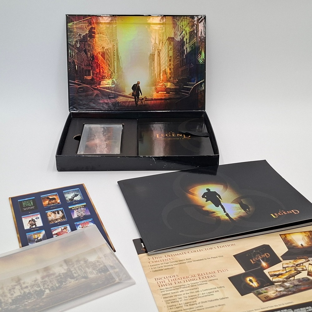 I Am Legend Ultimate Collector's Edition 3-Disc DVD Will Smith Box Set Art Cards